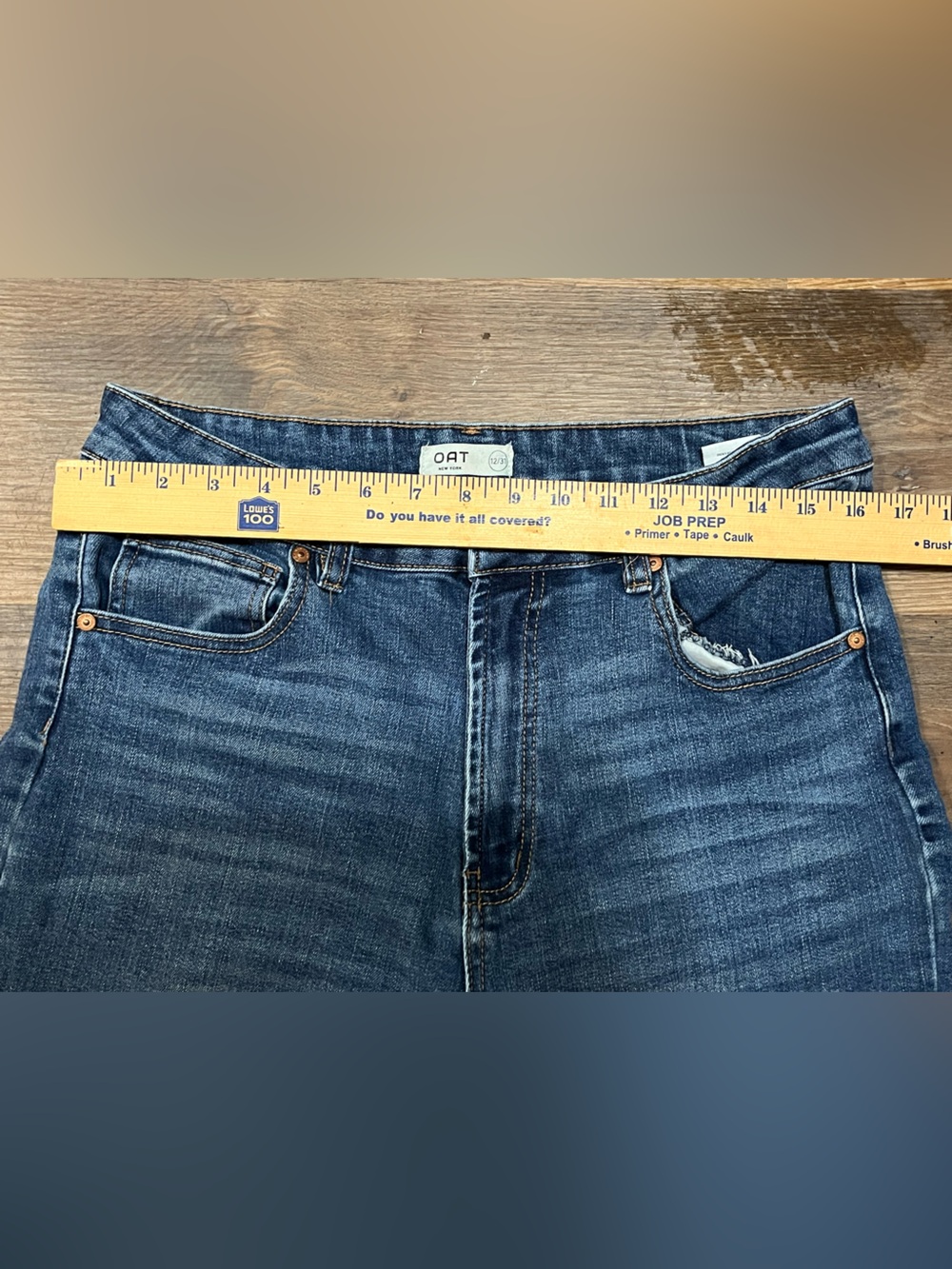 The Oat New York Jeans | Women's 12/31 | Straight Leg | Medium-Dark Wash - Picture 6 of 8
